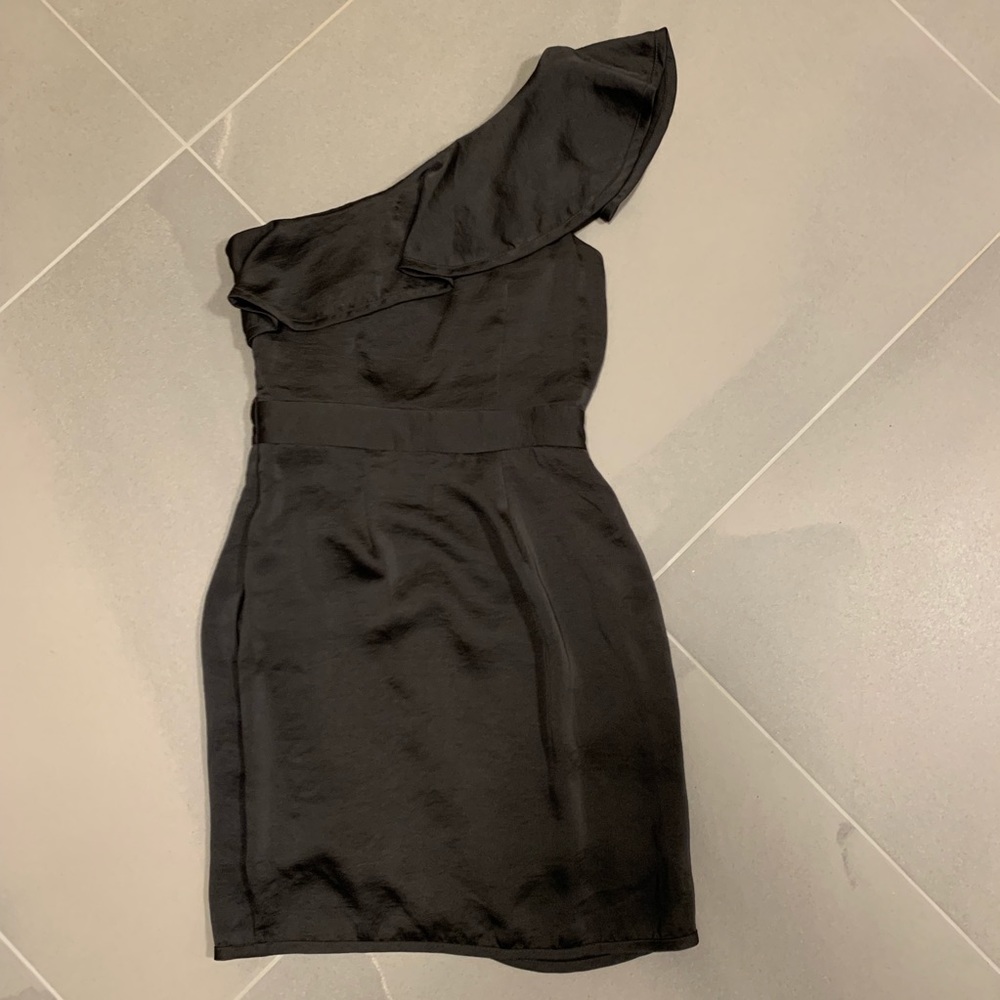 BCBGeneration Ruffle One Shoulder Mini Dress - Picture 6 of 8